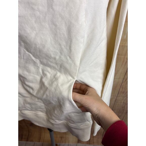 Lululemon Crewneck Pullover Kangaroo Pocket Light Cream Color Size 6 - Picture 2 of 5